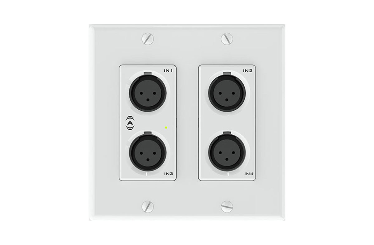 QSC Undx4i Attero Tech 4x2 Dante Networked Audio Wall Plate