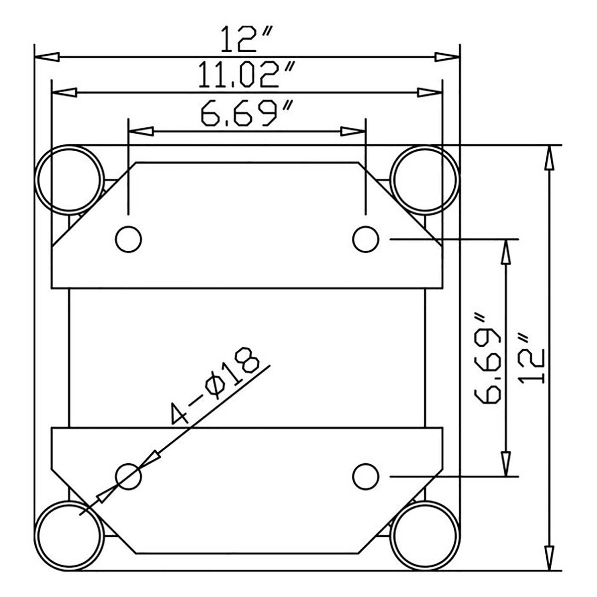 Global Truss DT-GP40-22C-KIT End Plate Trussing w/ 22.5 Degree - 40 FT, view 2