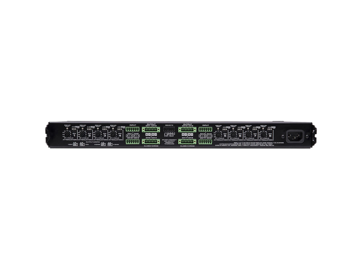 QSC MP-A80V Multi-Channel Amplifier - 8-Channel, view 2