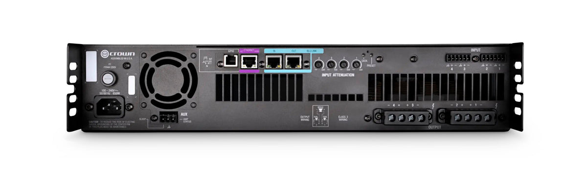Crown DCI4X300N 4-Channel Power Amplifier with BLU Link - 300 Watt, view 2