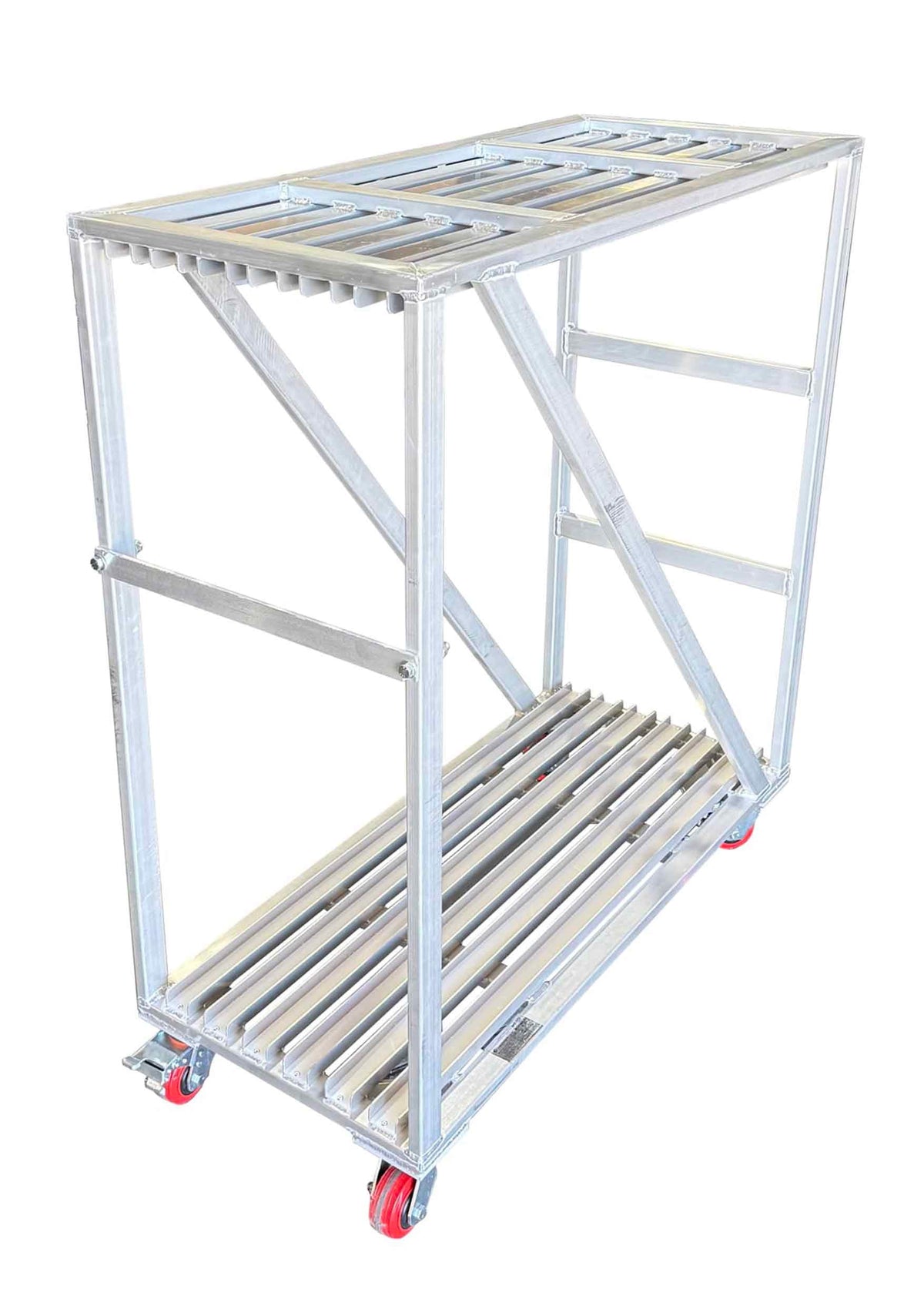 Show Solutions BPCART4848-R1-6HD 48" x 48" Aluminum Base Plate Cart - Holds 6 Plates