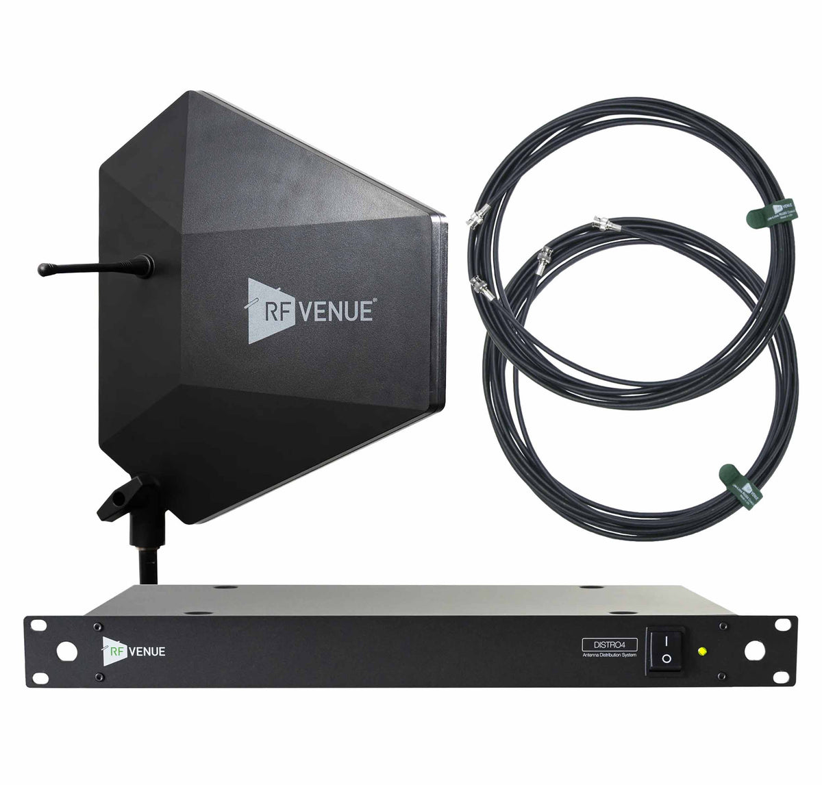 RF Venue DFIN-IPXDISTRO4 Wireless Mic Upgrade Pack with Diversity Fin IPX Antenna