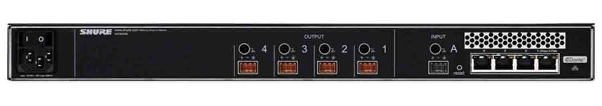 Shure MXWANI4, 4 Channel Audio Network Interface, view 2