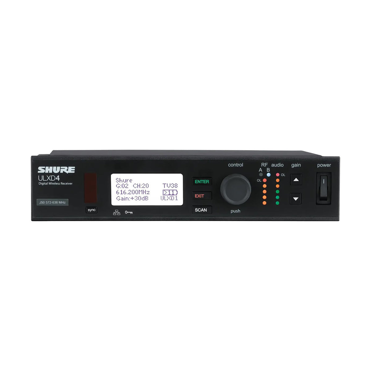 Shure ULXD4 Digital Wireless Receiver, view 2