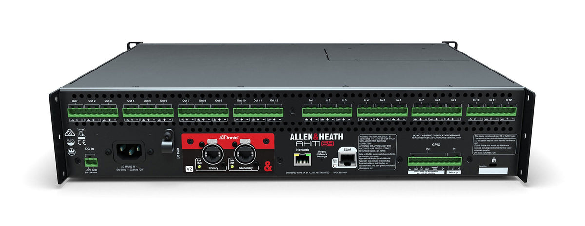 Allen & Heath AHM-64, 64x64 Audio Matrix Processor with 12x12 I/O, view 5