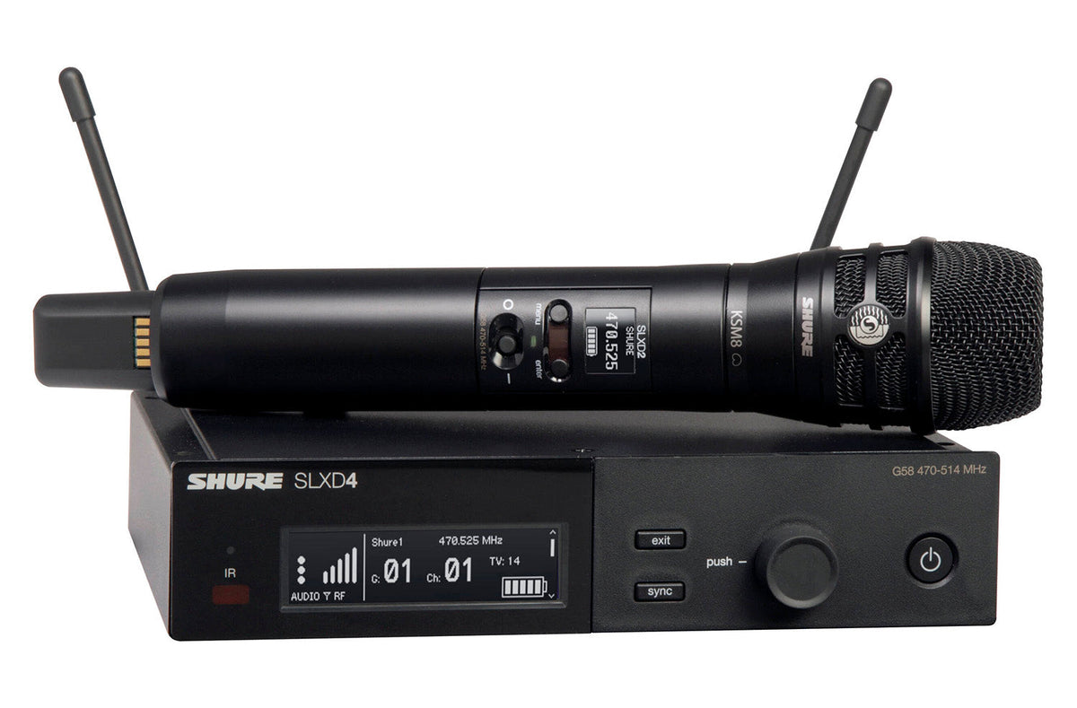 Shure SLXD24/K8B Wireless System w/ KSM8 Dualdyne Handheld Transmitter, view 4