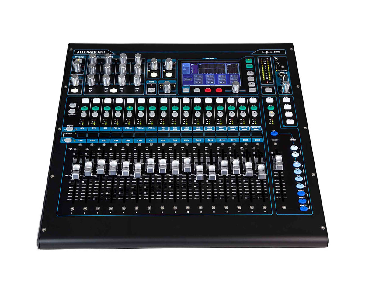 Allen & Heath Qu-16 16-Channel Rackmountable Digital Mixer - Chrome, view 2