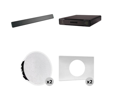 Shure 712P B-V Ecosystem Pkg w/ Mic & Processor & Ceiling Speakers Speaker
