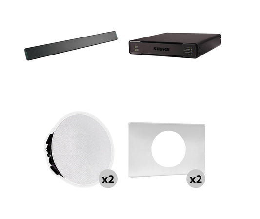 Shure 712P B-V Ecosystem Pkg w/ Mic & Processor & Ceiling Speakers Speaker