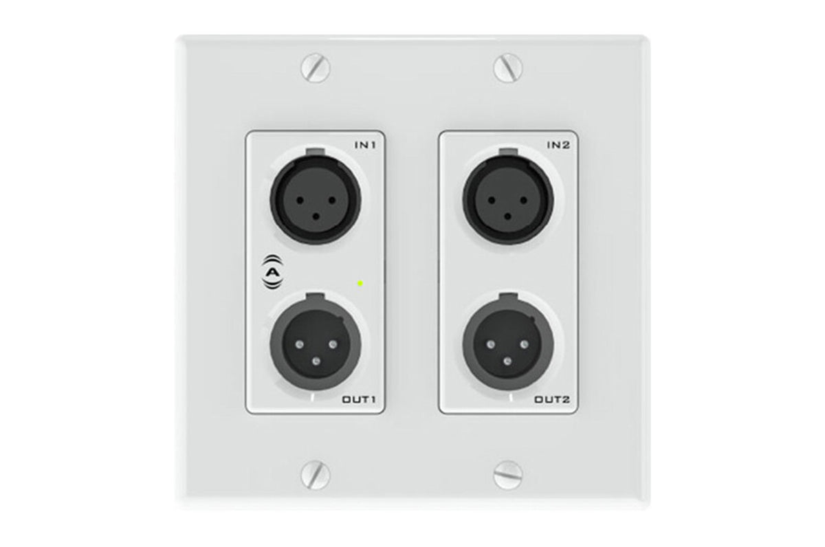 QSC unDX2IO+, QSC Dante/AES67 Network XLR Audio Wall Plate