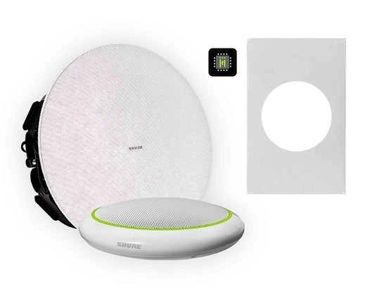 Shure 310M W-V Ecosystem Pkg w/ Mic & Ceiling Speakers & Tile Speaker