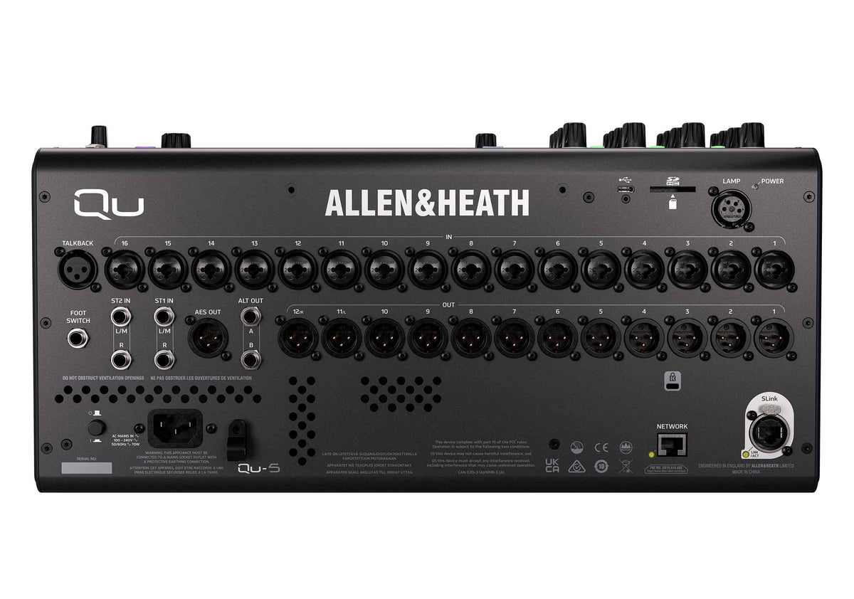 Allen & Heath Qu-5/Qu-5D Digital Mixer 38 Input / 24 output - 96kHz, view 4