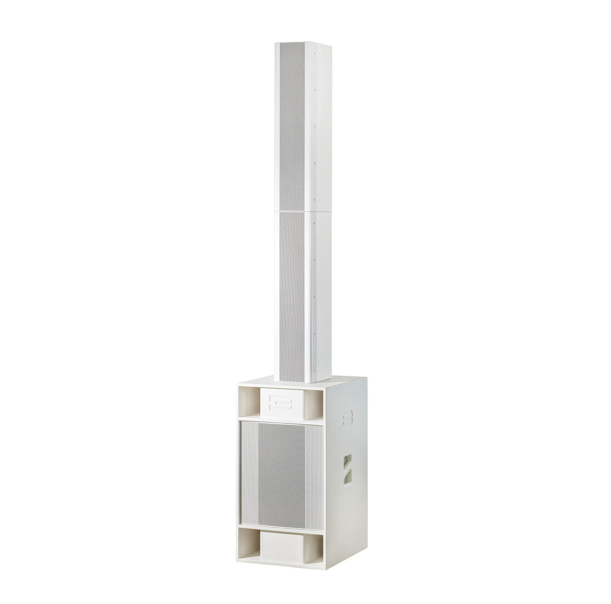 BASSBOSS SUBLIM8 MK3 Column Speaker w/ 18" Sub w/ Wheel Cart - White, view 2