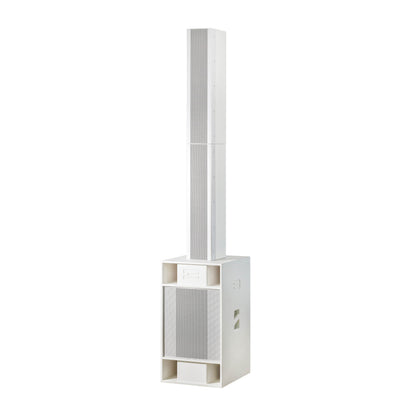 BASSBOSS SUBLIM8 MK3 Column Speaker w/ 18" Sub w/ Wheel Cart - White, view 2