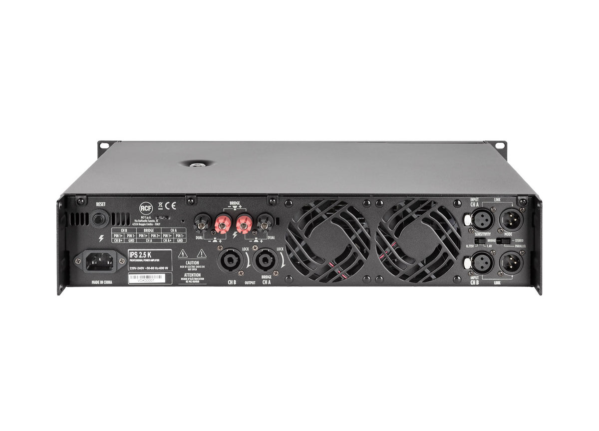 RCF IPS 2.5K 2-Channels Professional Power Amplifier - 2 x 1250 Watt, view 4