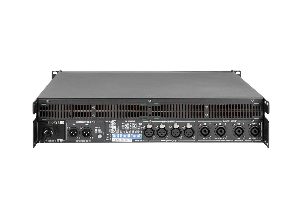 RCF QPS 6.0K Four Channels Pro Power Amp Amplifier - 4 x 1500 Watt, view 4