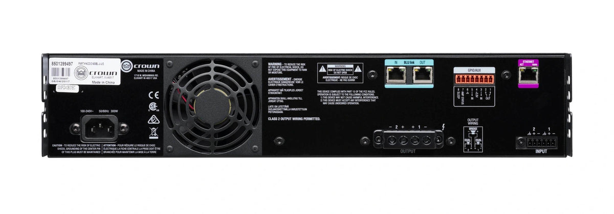 Crown CDI2X600BL 2-Channel Drive Core Series Power Amp w/ BLU link, view 8