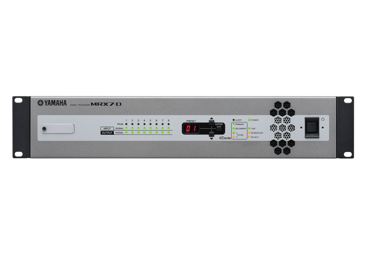 Yamaha MRX7-D Open Configurable DSP Dante Processor Mic/Line Inputs, view 2
