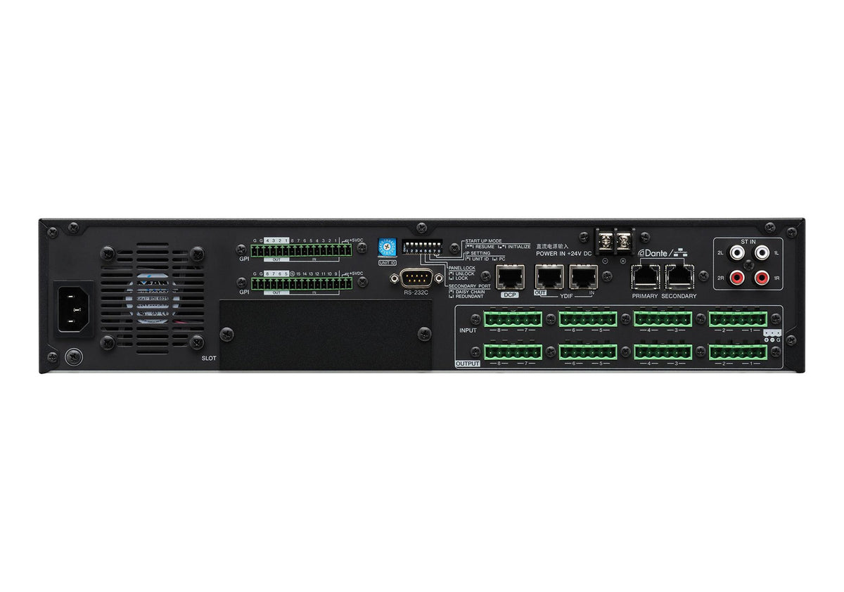 Yamaha MRX7-D Open Configurable DSP Dante Processor Mic/Line Inputs, view 3