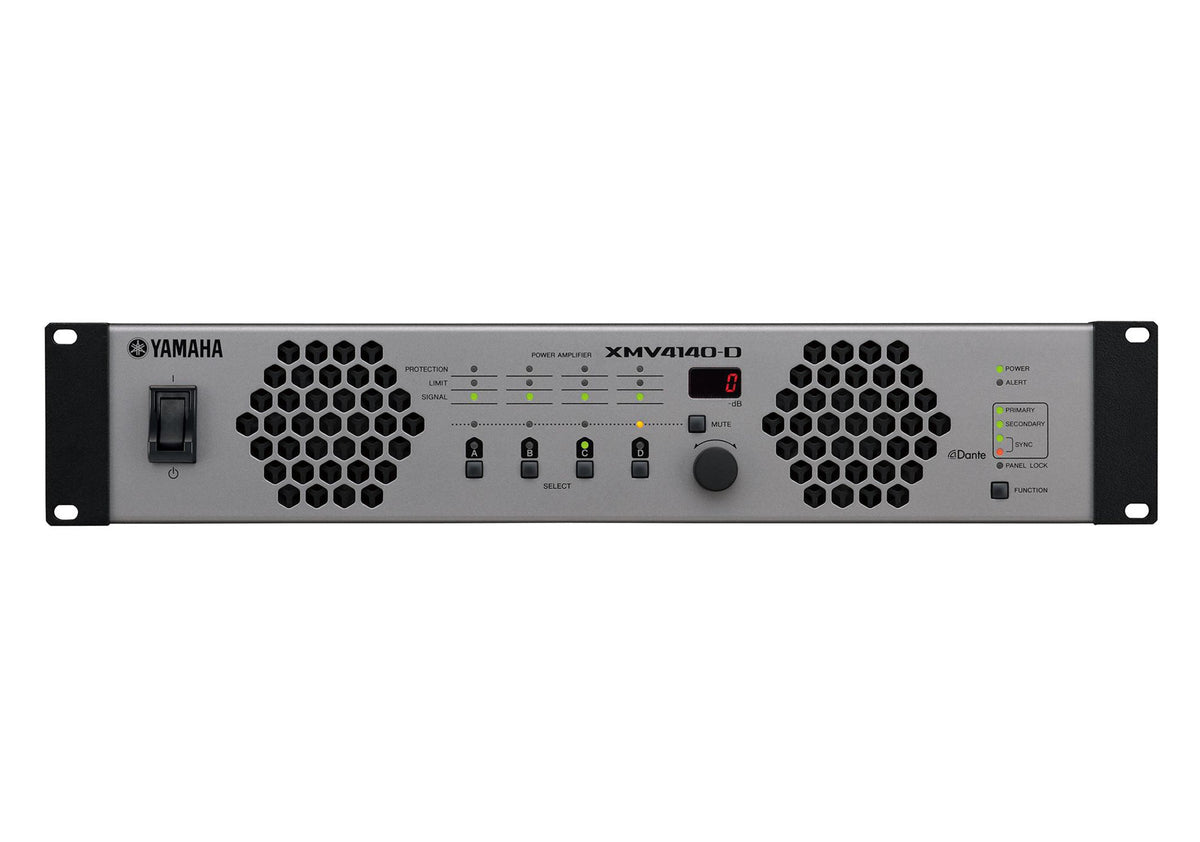 Yamaha XMV4140-D 4-Channel Dante-Enabled Powered Amplifier - 560W