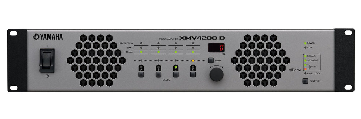 Yamaha XMV4280-D 4-Channel Dante-Enabled Powered Amplifier - 1120W