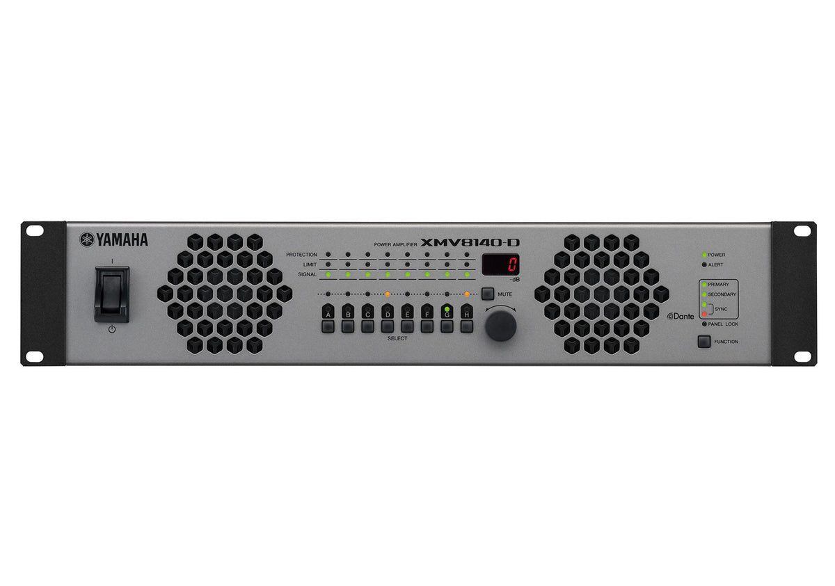 Yamaha XMV8140-D 8-Channel Dante Equipped Powered Amplifier - 1120W