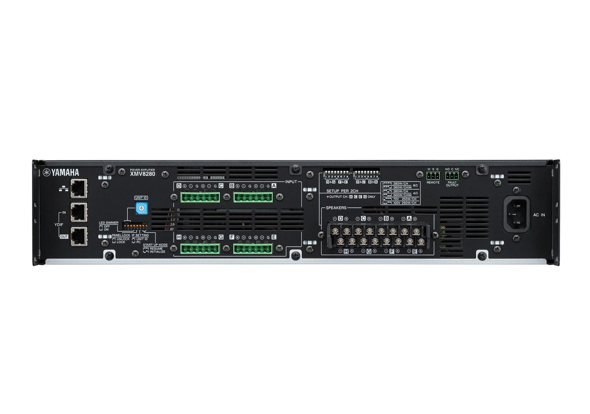 Yamaha XMV8280 8-Channel High-Performance Powered Amplifier - 2240W, view 2