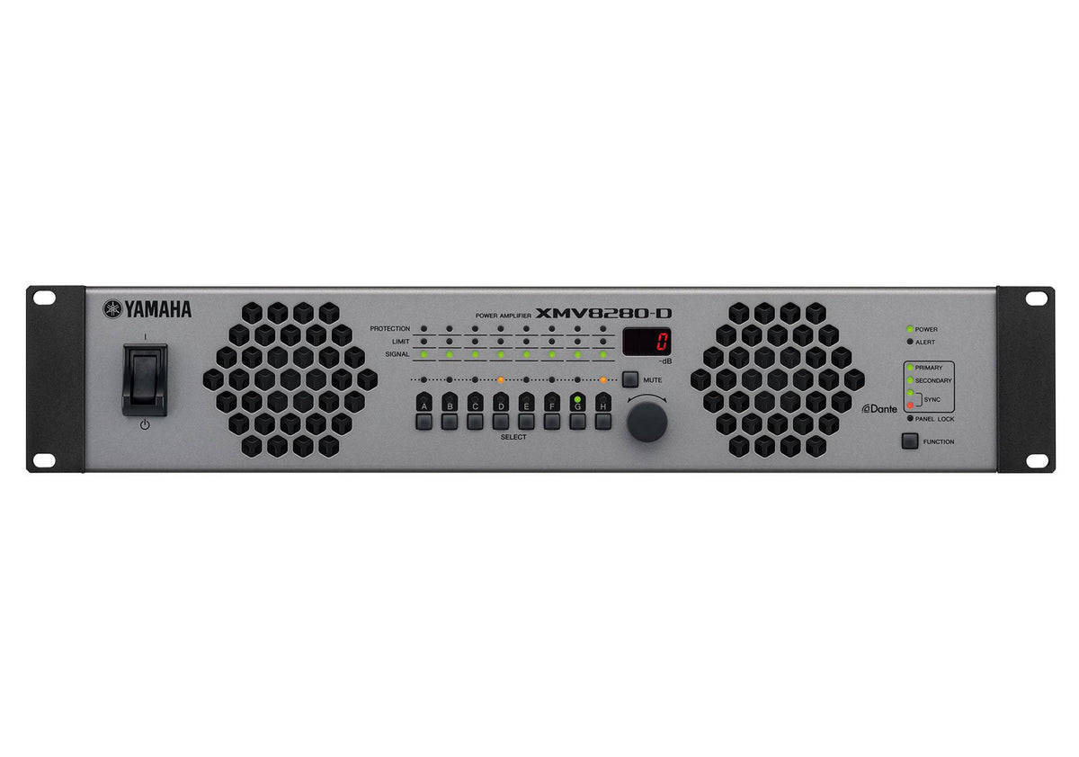 Yamaha XMV8280-D 8-Channel Dante-Equipped Powered Amplifier - 2240W