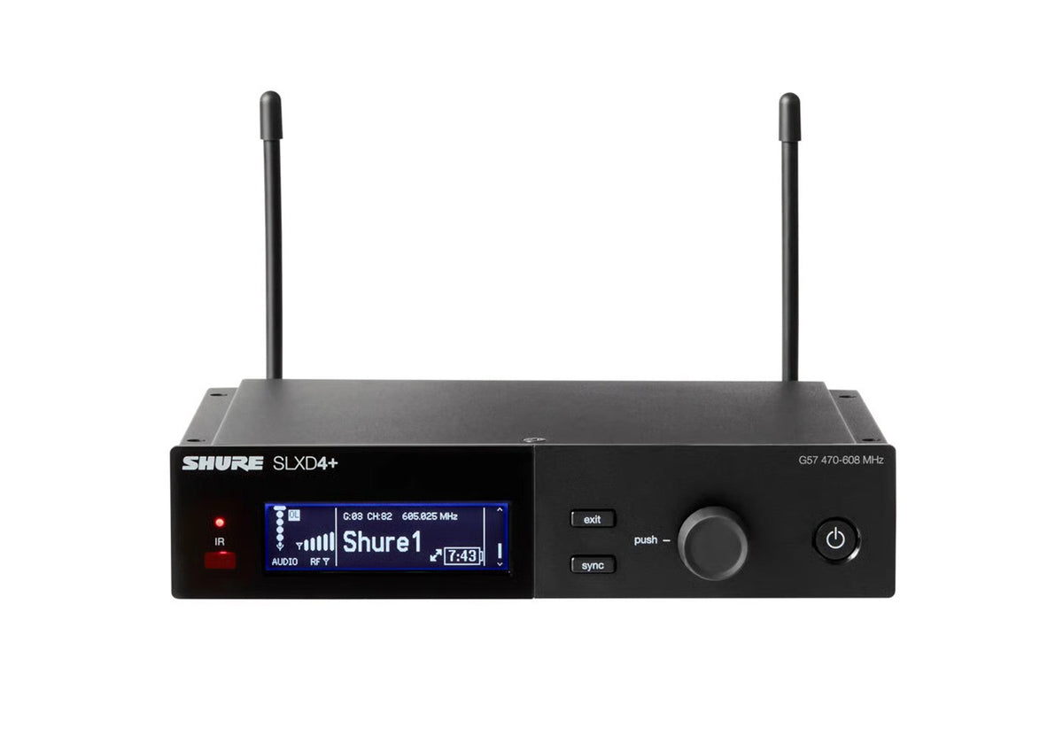 Shure SLXD14D+ Dual Wireless Bodypack System - G57: 470 to 608 MHz, view 3
