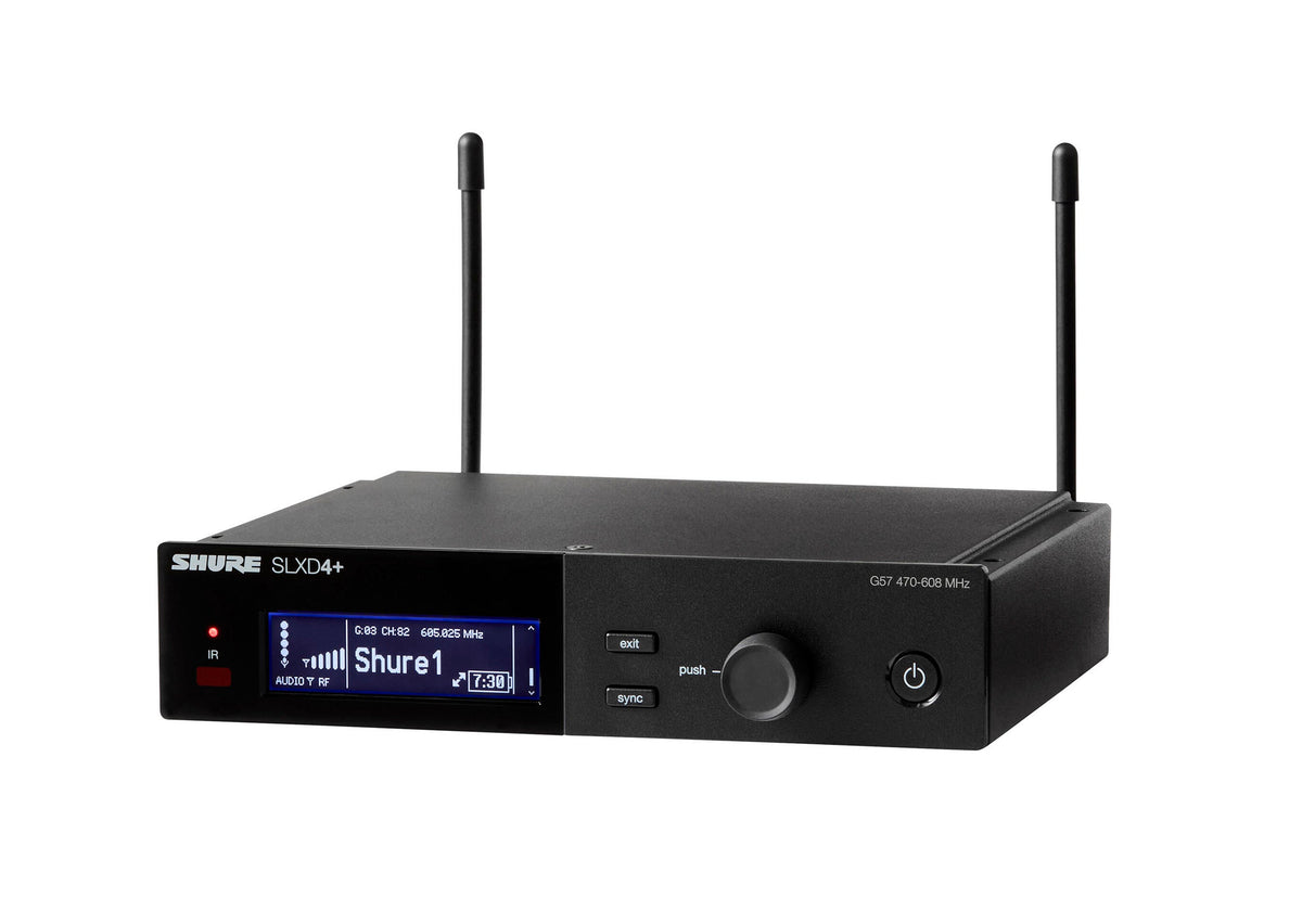 Shure SLXD14D+ Dual Wireless Bodypack System - G57: 470 to 608 MHz, view 4