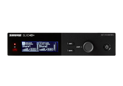 Shure SLXD4D+ Dual Channel Digital Wireless Receiver - G57 (470 to 608 MHz), view 5