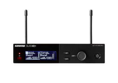 Shure SLXD4D+ Dual Channel Digital Wireless Receiver - G57 (470 to 608 MHz), view 6