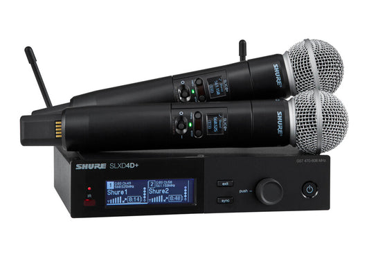Shure SLXD24D+ /58 Dual-Channel Wireless Handheld - G57 (470-608 MHz)