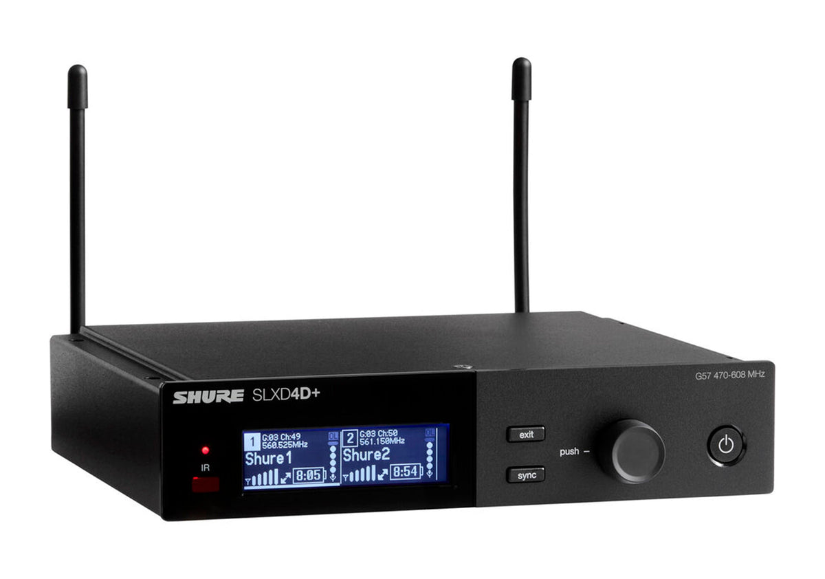 Shure SLXD24D+ /58 Dual-Channel Wireless Handheld - G57 (470-608 MHz), view 2