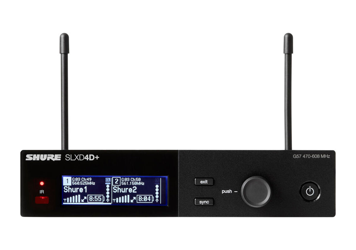 Shure SLXD24D+ /58 Dual-Channel Wireless Handheld - G57 (470-608 MHz), view 4