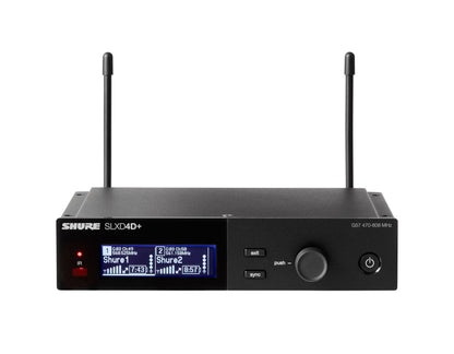 Shure SLXD4D+TA Dual-Channel Wireless Receiver - G57 (470-608 MHz), view 2