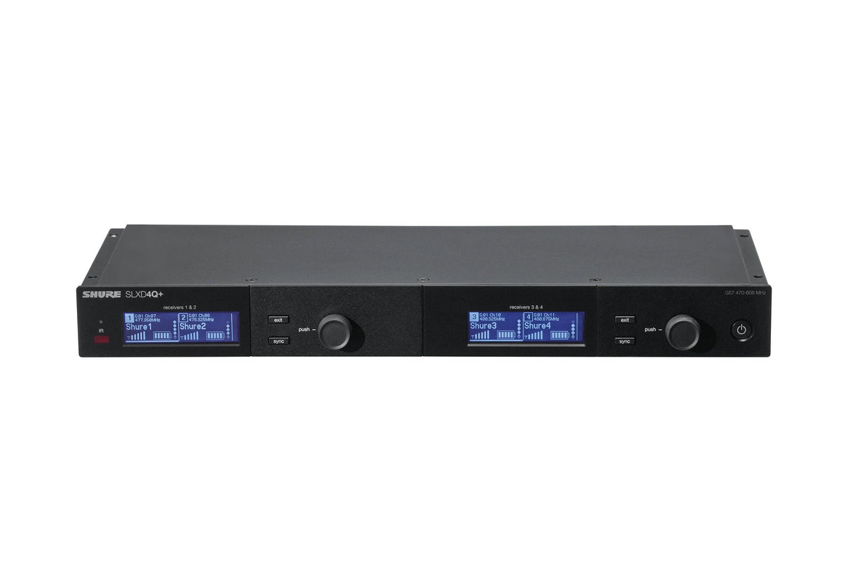 Shure SLXD4Q+TA Quad Wireless Rack Receiver (TAA - G57 (470-608 MHz), view 2