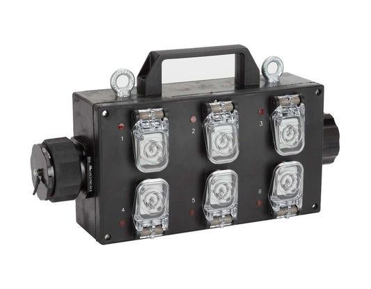 RCF LKS 19 BREAKOUT LKS19 IN/OUT Weatherproof Power Box - 6X Powercon