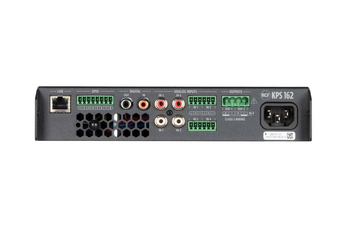 RCF KPS 162 Compact 2-Channel Class-D Power Amplifier with DSP - 2x160 W, view 2