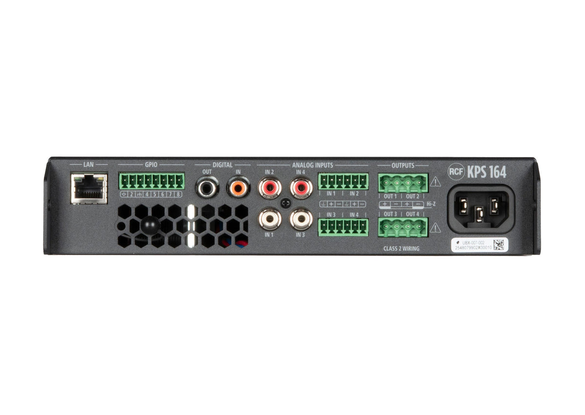 RCF KPS 164 Compact 4-Channel Class-D Amplifier with DSP - 4 x 160 W, view 3