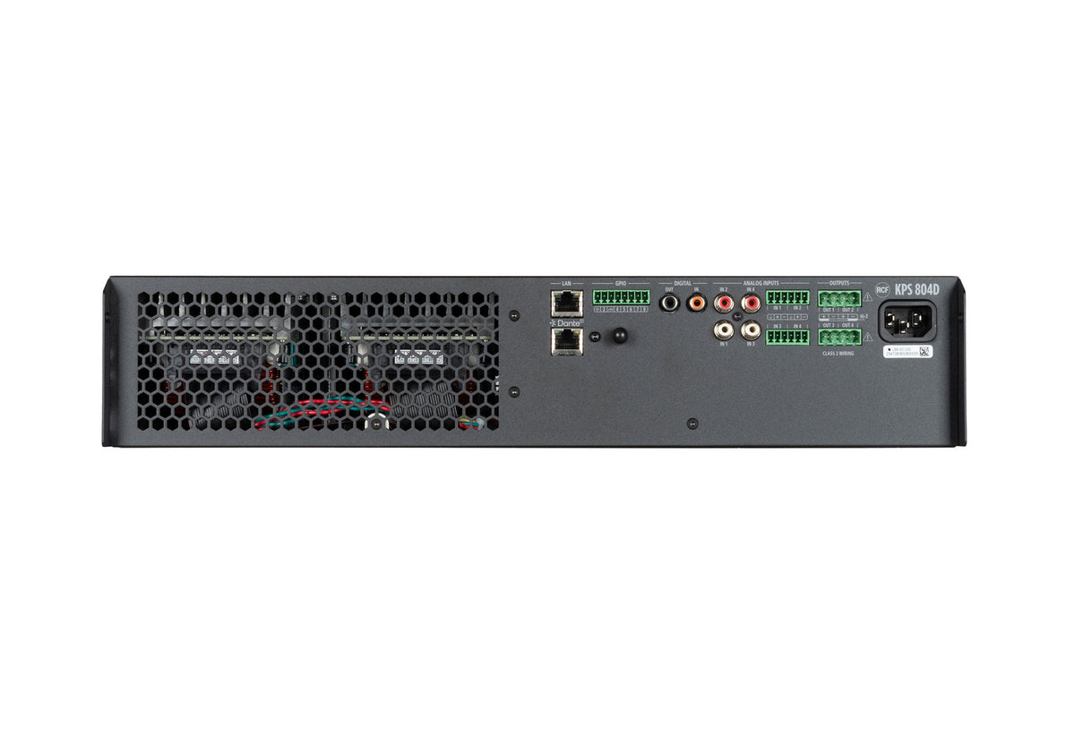 RCF KPS 804D 4-Channel Class D Power Amplifier with DSP, Dante-Equipped - 4 X 800W, view 3