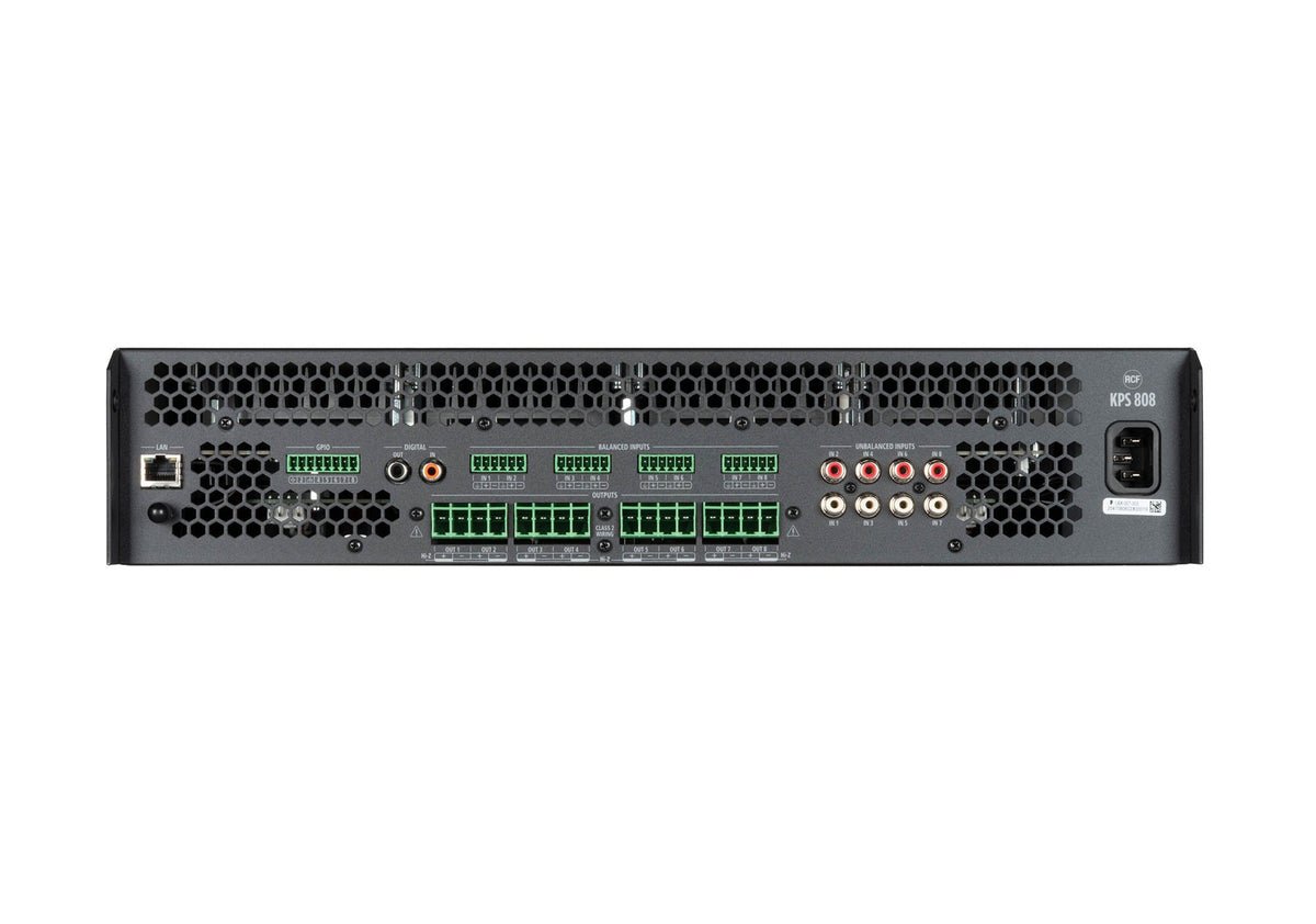 RCF KPS 808, 8-Channel Class D Power Amplifier with DSP - 8 X 800W, view 3