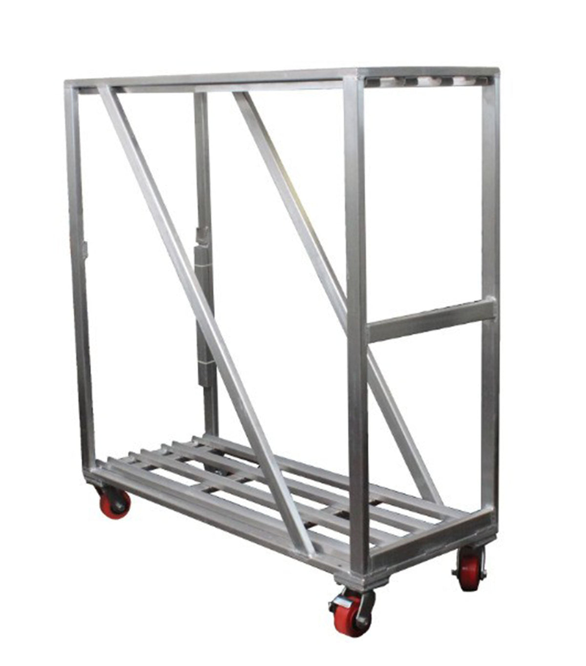 Show Solutions BPCART4848-4-R1 48" x 48" Base Plate Cart with Raised Frame - Holds 4 plates