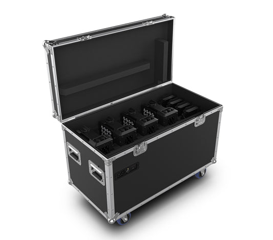 Chauvet Pro WELL Panel X 4-Pack IP65 Battery-Powered RGBWW LED Panel Kit with Charging Case