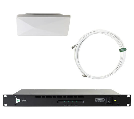 RF Venue COMB4CP-ARC 4-Channel IEM Antenna Combiner with CP Architectural Antenna