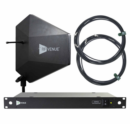 RF Venue DFIN-IPXDISTRO4 Wireless Mic Upgrade Pack with Diversity Fin IPX Antenna