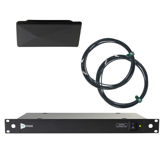 RF Venue D-ARCBDISTRO4 Diversity Architectural Antenna and DISTRO4 4-Channel Wireless Mic Upgrade Pack