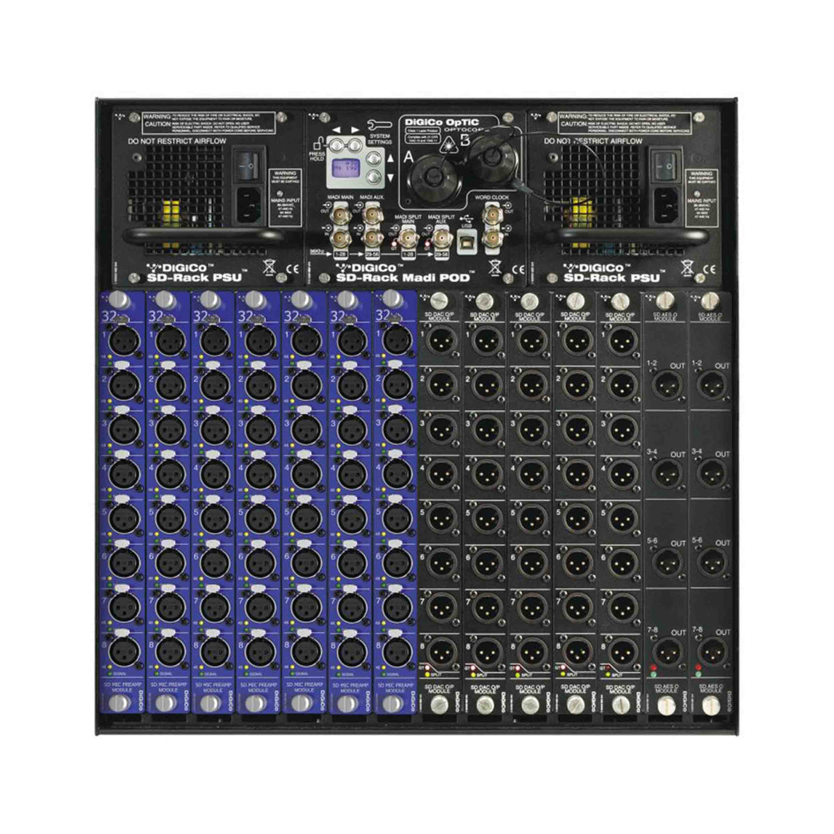 DiGiCo X-SD-RACK-O, SD-Rack with OpticalCON Optocore Connectivity