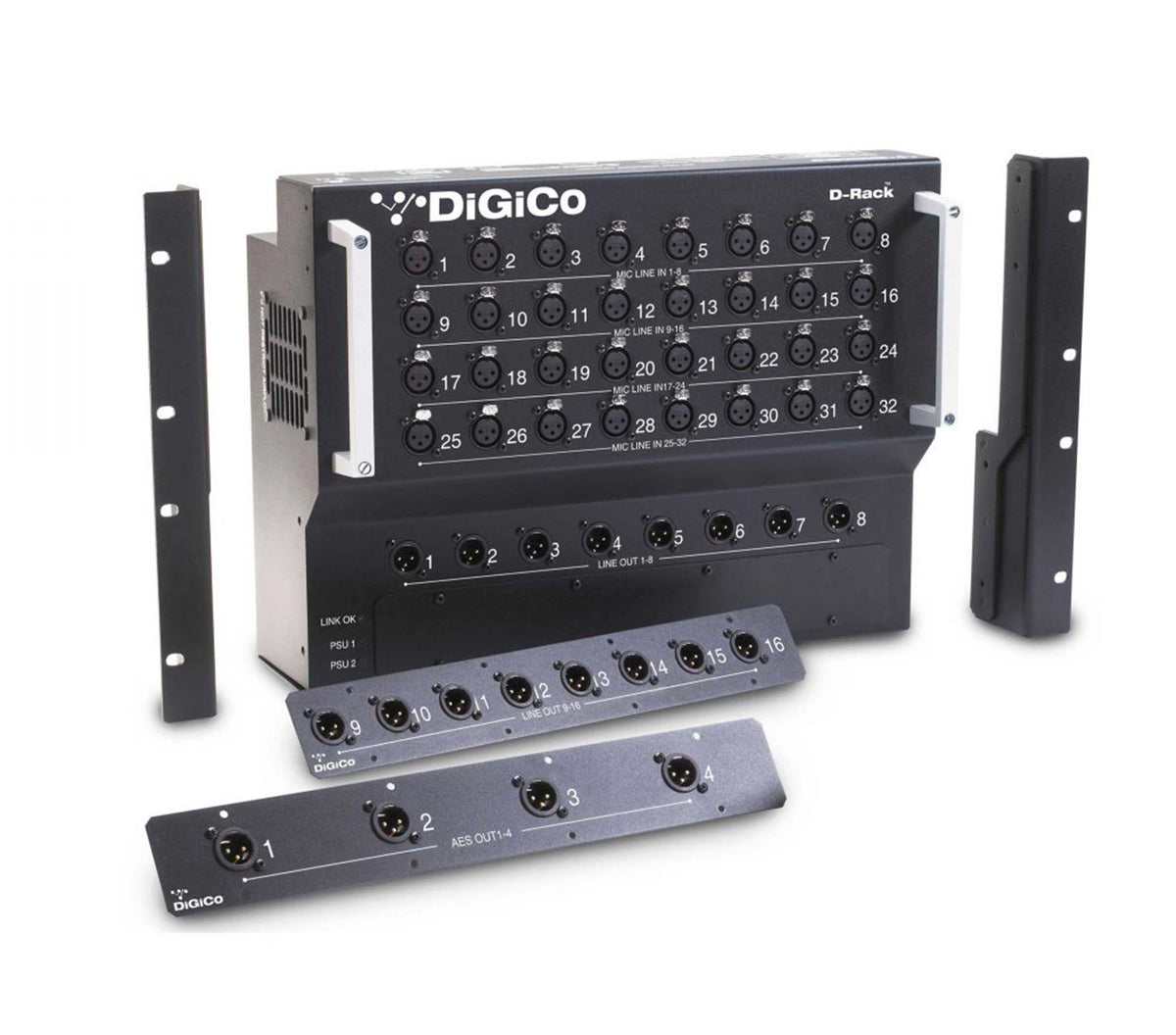DiGiCo X-D-RACK-2, SD-Series 32-Channel Input Expansion Rack with Dual PSU, view 2