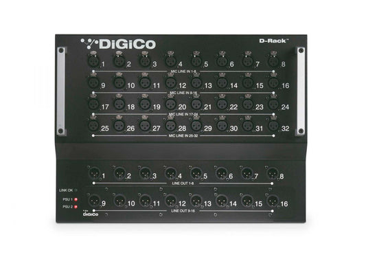 DiGiCo X-D-RACK-2-O, SD-Series 32-Channel Input Expansion Dual PSU Rack with CAT6 and Multi-Mode HMA Optocore